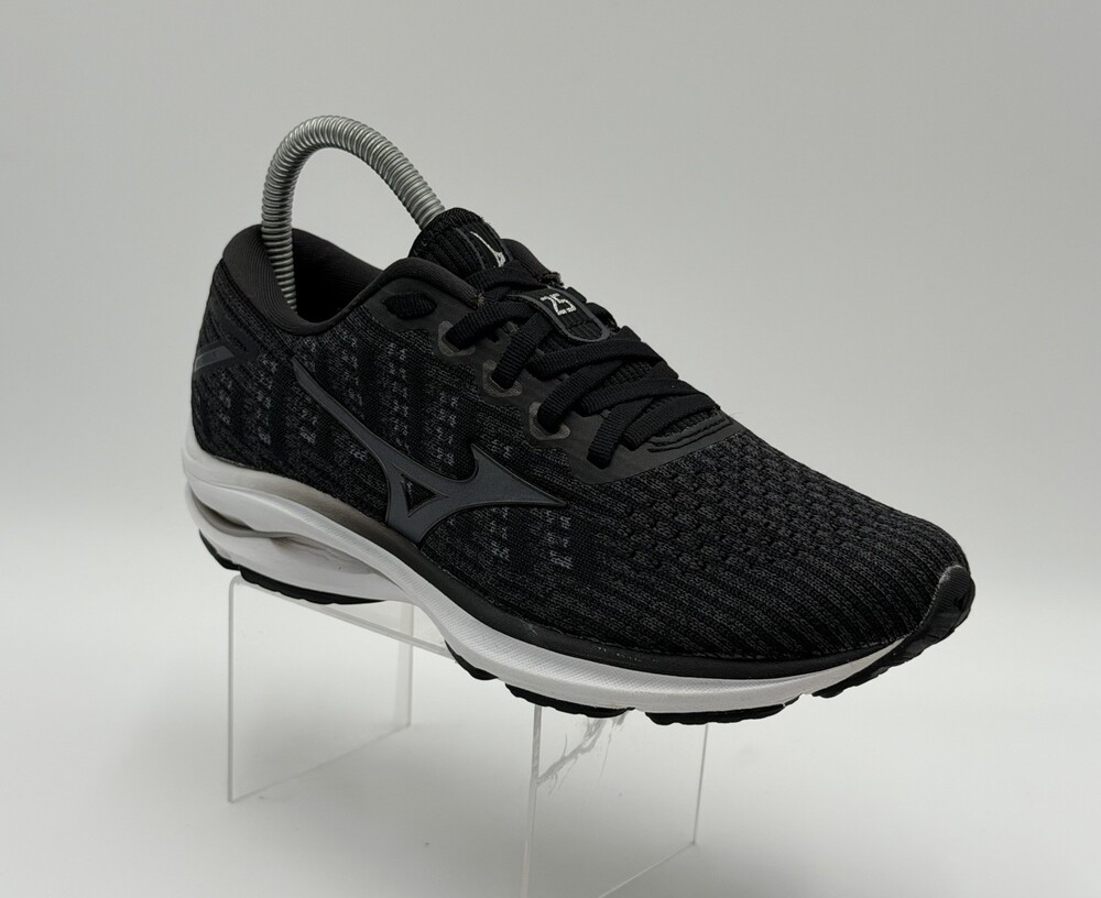 Mizuno Wave Rider 25 Waveknit Women’s Size 6 Running Shoes 411324 Black